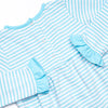 Blythe Long Sleeve Bubble, Aqua Stripe