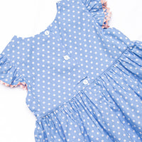 Blue Whale Waters Smocked Dress, Blue