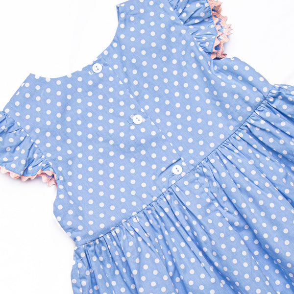 Blue Whale Waters Smocked Dress, Blue