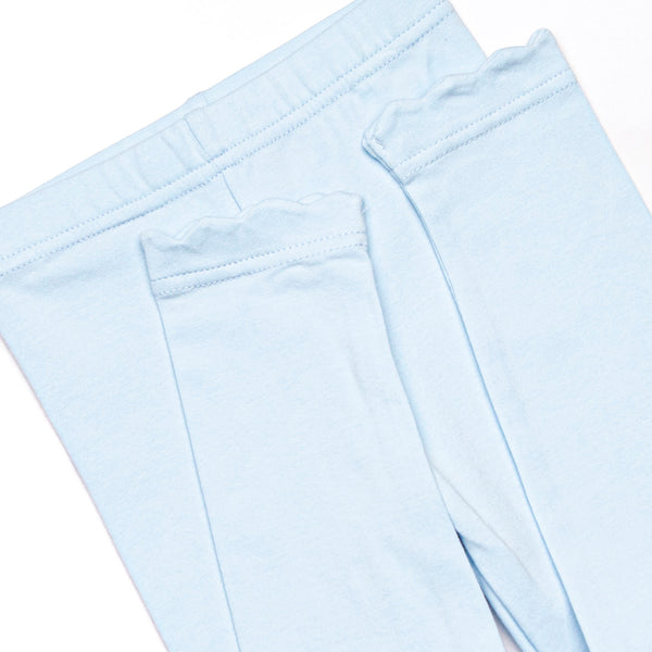 Caravan Camper Applique Legging Set, Blue Stripe