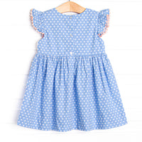 Blue Whale Waters Smocked Dress, Blue