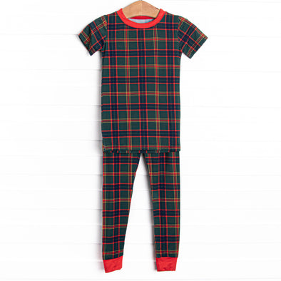 Tartan Traditions Bamboo Pajama Short Sleeve Set, Green