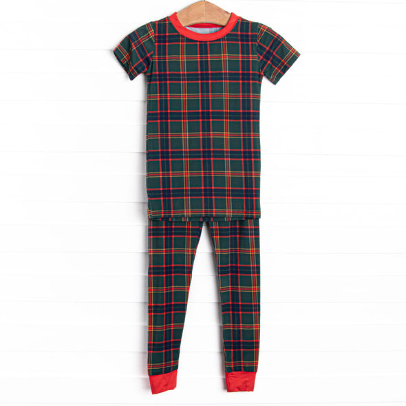 Tartan Traditions Bamboo Pajama Short Sleeve Set, Green