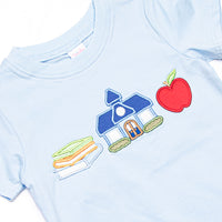 Lessons Learned Applique Short Set, Blue