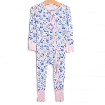Bluebell and Bloom Bamboo Zippy Pajama, Blue