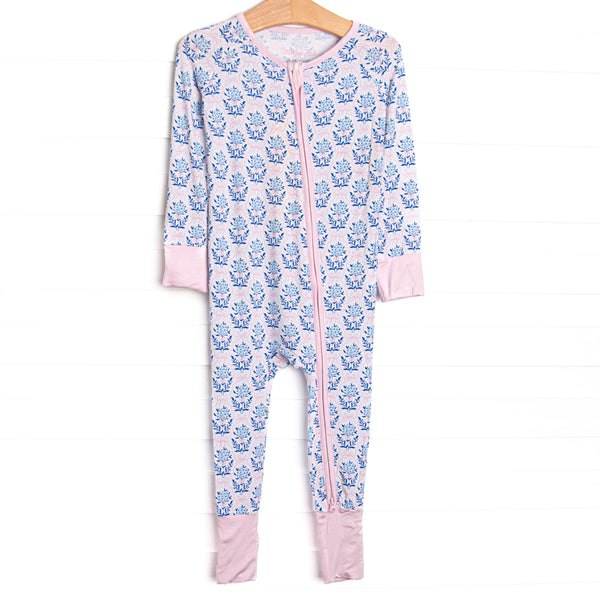 Bluebell and Bloom Bamboo Zippy Pajama, Blue