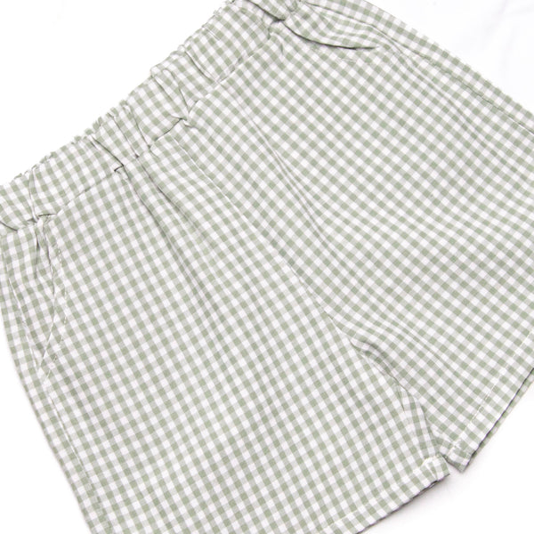 Preparatory Patch Applique Short Set, Green