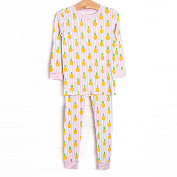 Tropic Like it's Hot Bamboo Pajama Set, Pink