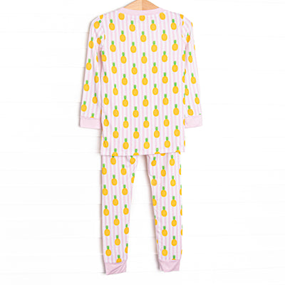 Tropic Like it's Hot Bamboo Pajama Set, Pink