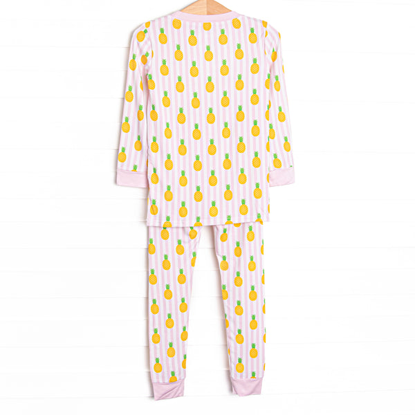 Tropic Like it's Hot Bamboo Pajama Set, Pink