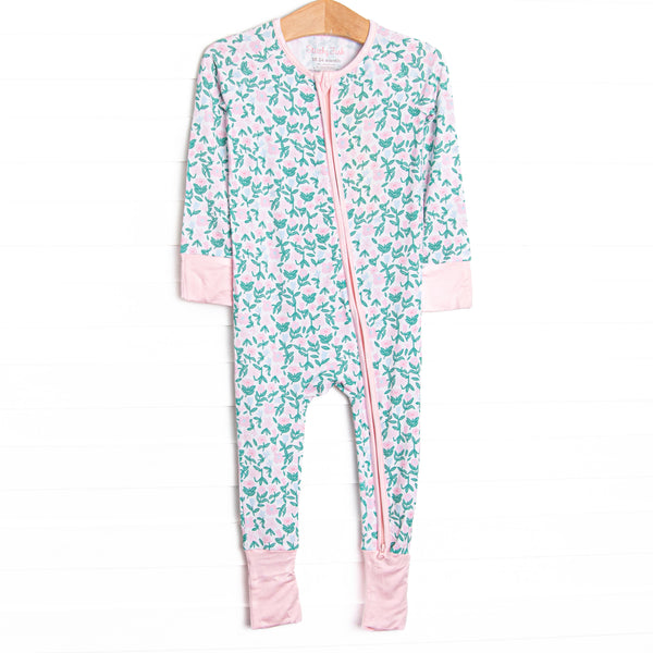 Patio Petals Bamboo Zippy Pajama, Green