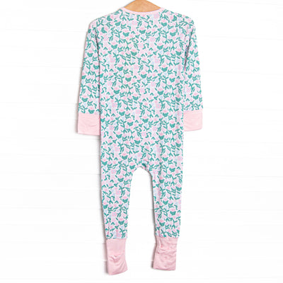 Patio Petals Bamboo Zippy Pajama, Green