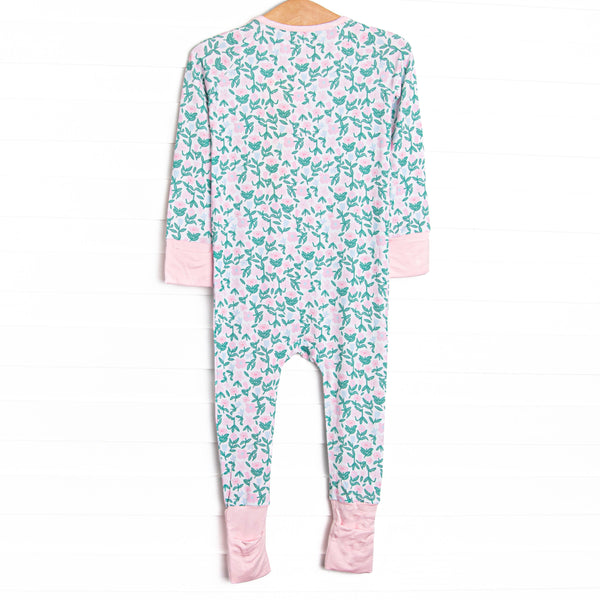 Patio Petals Bamboo Zippy Pajama, Green