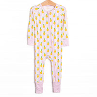 Tropic Like it's Hot Bamboo Zippy Pajama, Pink