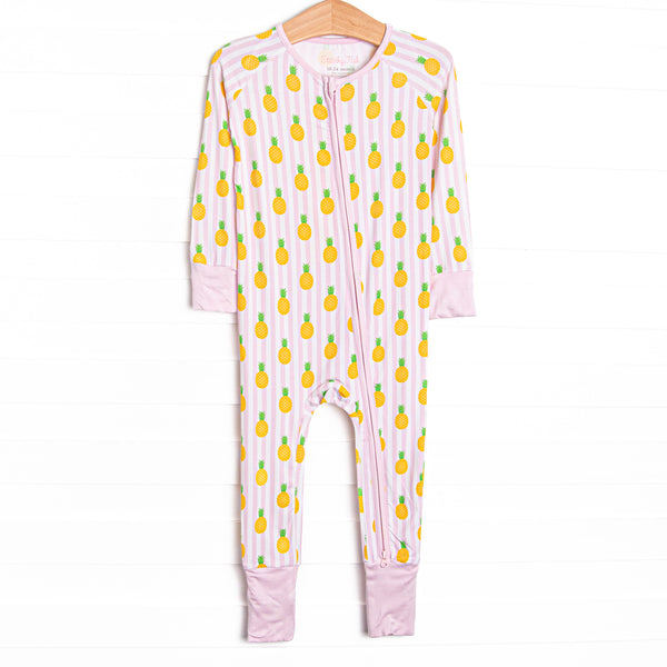 Tropic Like it's Hot Bamboo Zippy Pajama, Pink