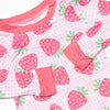 Very Strawberry Bamboo Pajama Set, Pink