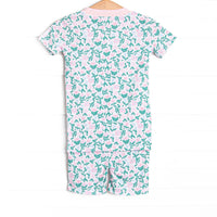 Patio Petals Bamboo Pajama Short Set, Green