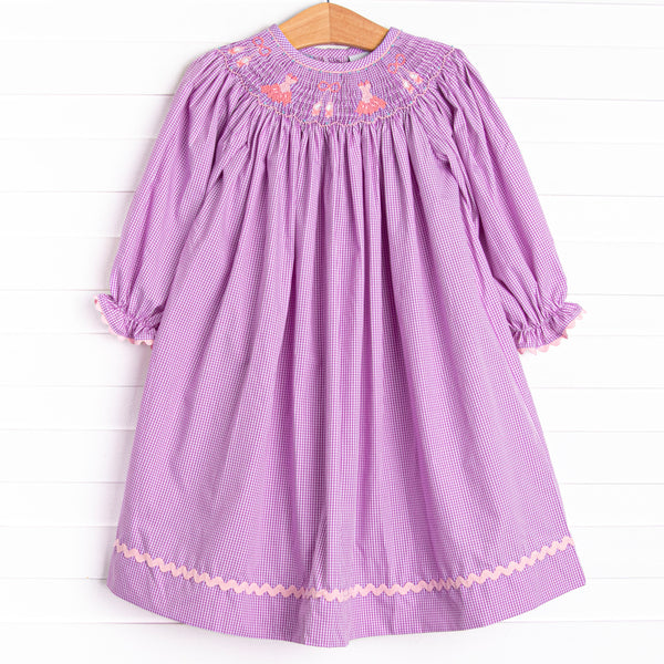 Recital Ready Smocked Bishop Dress, Purple