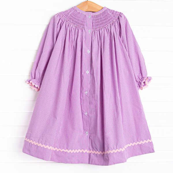 Recital Ready Smocked Bishop Dress, Purple