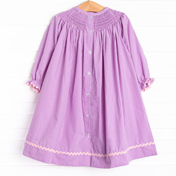 Recital Ready Smocked Bishop Dress, Purple