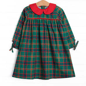 Tartan Traditions Collared Dress, Green