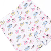 Pool Day Pooch Bamboo Pajama Short Set, Pink
