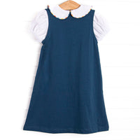 Cortland Class Applique Dress Set, Blue