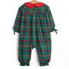 Tartan Traditions Collared Romper, Green