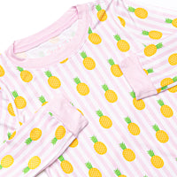 Tropic Like it's Hot Bamboo Pajama Set, Pink