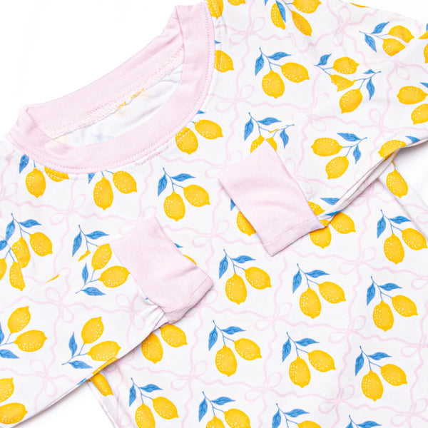 Lauren Lemonade Bamboo Pajama Set, Yellow