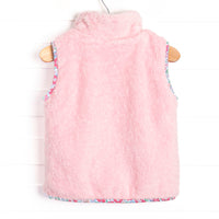 Kara Vest, Pink and Floral Trim