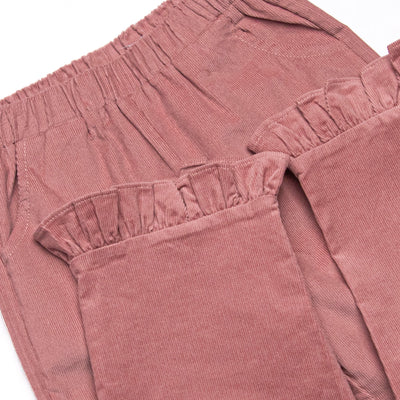 Quinn Collared Ruffle Pant Set, Pink