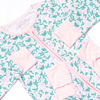 Patio Petals Bamboo Zippy Pajama, Green