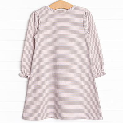 In the Pond Applique Dress, Tan