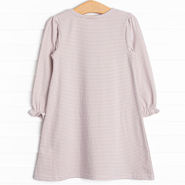 In the Pond Applique Dress, Tan