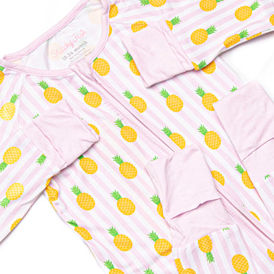 Tropic Like it's Hot Bamboo Zippy Pajama, Pink
