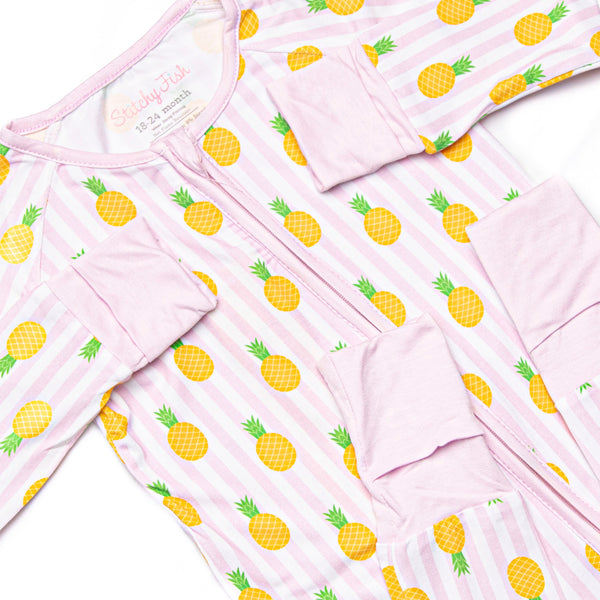 Tropic Like it's Hot Bamboo Zippy Pajama, Pink