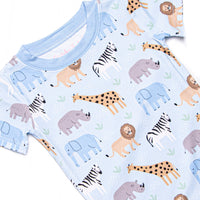 Safari Summer Bamboo Pajama Short Set, Blue