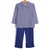 Levi Pant Set, Royal Blue Stripe