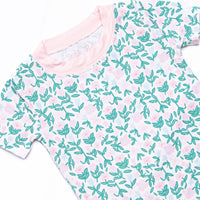 Patio Petals Bamboo Pajama Short Set, Green
