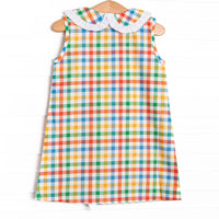 Primary School Plaid Dress, Yellow