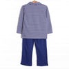 Levi Pant Set, Royal Blue Stripe