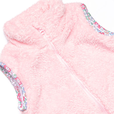 Kara Vest, Pink and Floral Trim