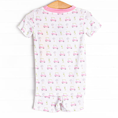 Tee Time Bamboo Pajama Short Set, Pink