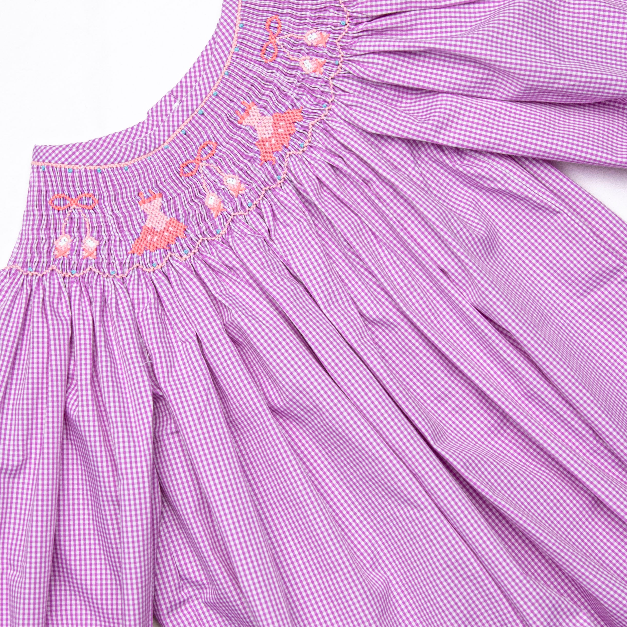 Girl's Recital Ready Smocked Bishop Dress in Purple Size 24M | Stitchy Fish Girl's Recital Ready Smocked Bishop Dress in Purple Size 24M | Stitchy Fish
