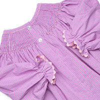Recital Ready Smocked Bishop Dress, Purple