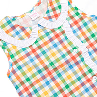Primary School Plaid Dress, Yellow