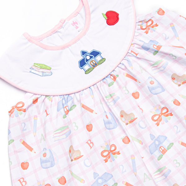 Lessons Learned Applique Dress, Pink