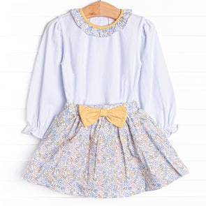 Poppy Fields Skirt Set, Yellow