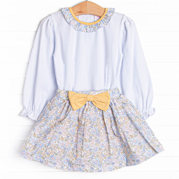 Poppy Fields Skirt Set, Yellow